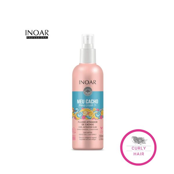 INOAR Meu Cacho Meu Crush Curls Activator Fluid - loku atjaunojošs sprejs 200 ml