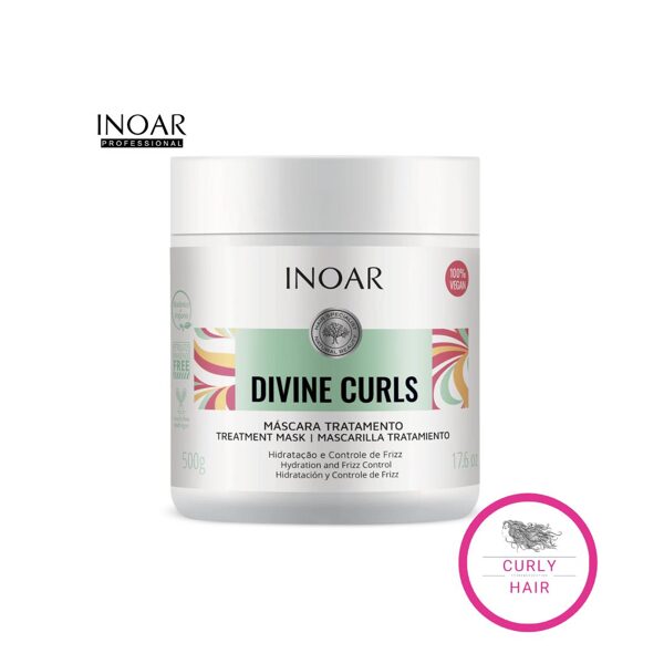 INOAR Divine Curls Mask - maska cirtainiem, viļņotiem matiem 500 g