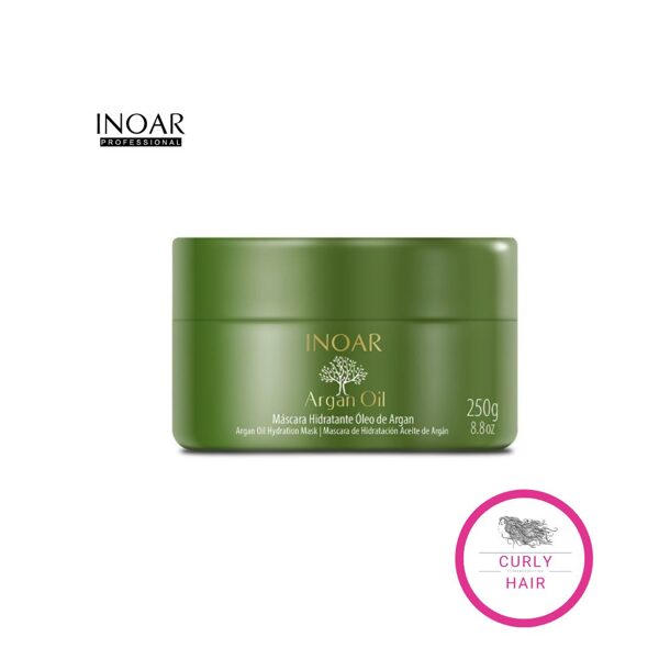 INOAR Argan Oil Mask - intensīvi mitrinoša matu maska ar Argana eļļu 250 ml