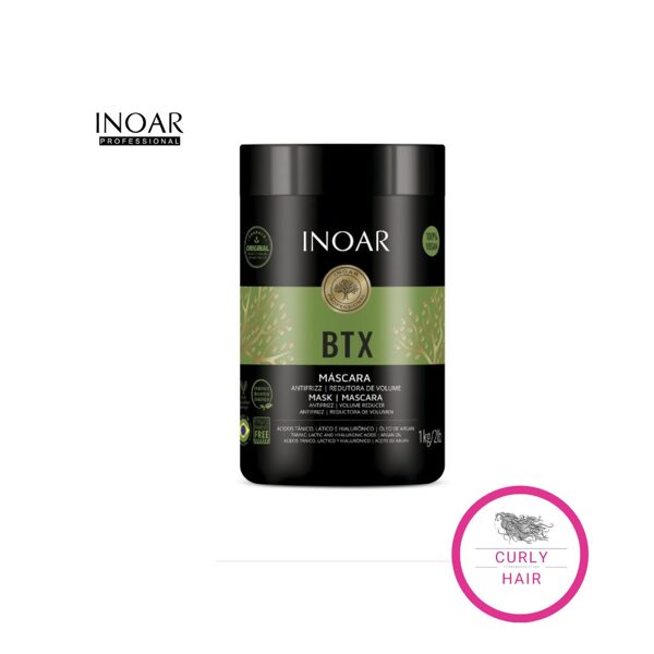 INOAR BTX Anti-frizz Mask - intensīvi nogludinoša matu maska 1000 g