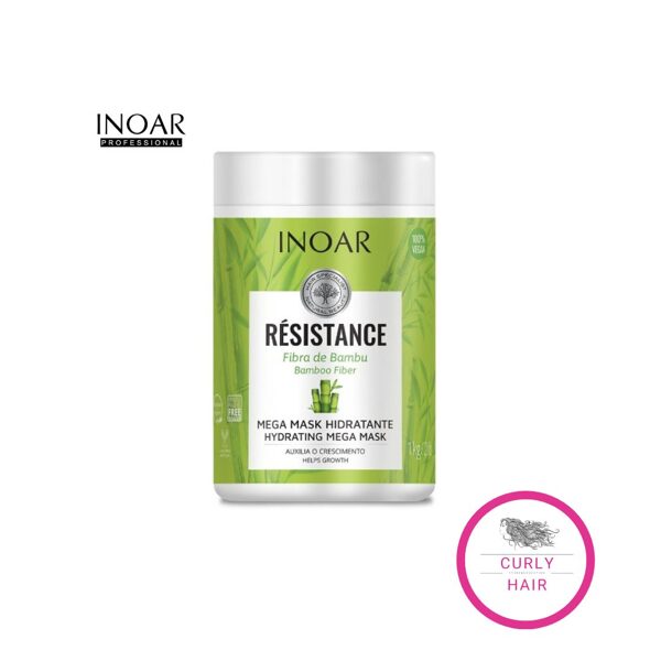 INOAR Resistance Fibra de Bambu Mask - strengthening and shining mask 1000 g