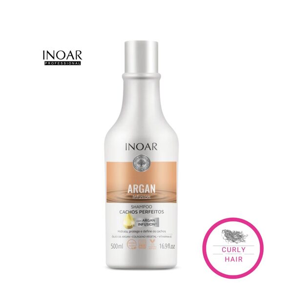 INOAR Argan Infusion Perfect Curls Shampoo - šampūns ideālām cirtām 500 ml