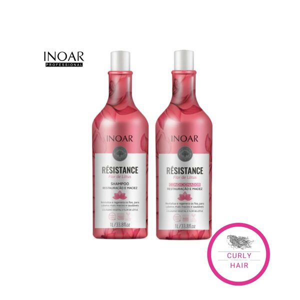 INOAR Resistance Flor de Lotus Duo Kit - komplekts 2x1000 ml